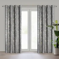 Zasłony - Zasłona gotowa na przelotkach Doris 140 x 250 cm grafitowy - miniaturka - grafika 1