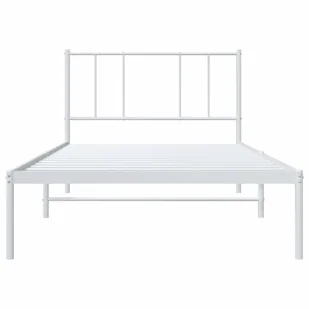 Metalowa rama łóżka z wezgłowiem, biała, 90x190 cm Lumarko! - Łóżka Metalowa rama łóżka z wezgłowiem, biała, 90x190 cm Lumarko! - Łóżka - miniaturka - grafika 7