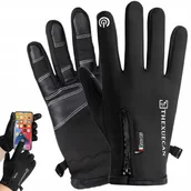 Rękawiczki - Rękawiczki Rowerowe Kolarskie Zimowe Ciepłe Antypoślizgowe Do Auta Dotyk Xxl - miniaturka - grafika 1