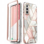 Etui i futerały do telefonów - Supcase OUTLET: Etui pancerne i-Blason Cosmo noSP Galaxy S21 5G, marmurowe różowe - miniaturka - grafika 1