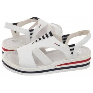 Sandały Białe V02Y5-80 White (RI1-a) Rieker - Sandały damskie - miniaturka - grafika 1