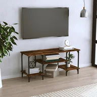 Szafki RTV - vidaXL Szafka pod TV, przydymiony dąb, 102x35x45,5 cm - miniaturka - grafika 1