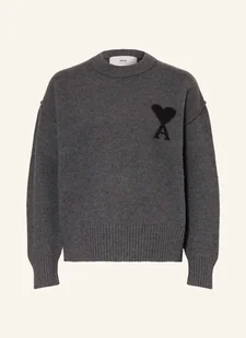 Ami Paris Sweter grau - Moda i Uroda OUTLET - miniaturka - grafika 1