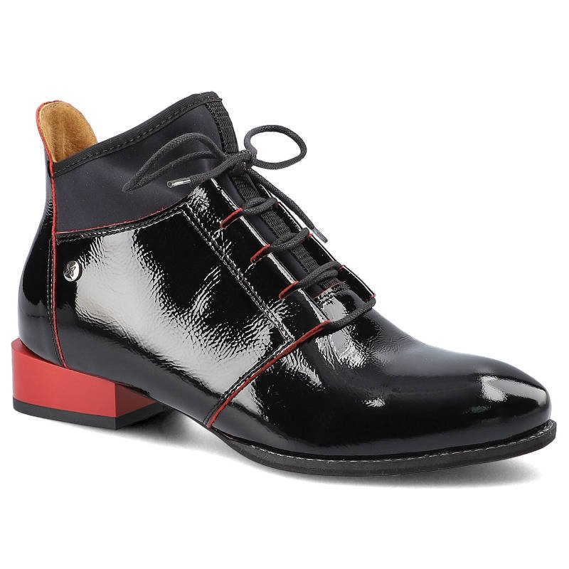Maciejka, Trzewiki, 04744-16/00-5 Czarny Z Czerwonym, rozmiar 37