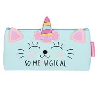 Piórniki - Materiałowy piórnik, saszetka Kot Jednorożec Uniwersalny - miniaturka - grafika 1