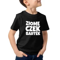 Koszulki męskie - T-Shirt Czarny Koszulka Dziecięca roz. 140 ZIOMECZEK Imię KREATOR - miniaturka - grafika 1
