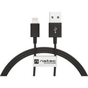 Kable komputerowe i do monitorów - Natec Kabel USB Lightning 1.5 m Czarny - miniaturka - grafika 1