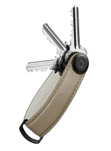 Skórzane etui organizer na klucze Orbitkey Pebbled Leather - ecru - Etui na klucze - miniaturka - grafika 1