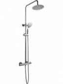 Zestawy prysznicowe - LAVEO PL2 20OB FINO Kolumna natryskowa z baterią termostatyczną Długość drążka: 800-1350 mm Wysokość: 800-1350 mm Szerokość: 280 mm Głębokość: 360 mm Wymiar słuchawki: ? 125 mm Długość węża: 1500 mm Wykończenie: chrom - miniaturka - grafika 1