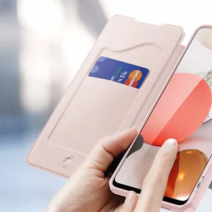 Dux Ducis Skin X kabura etui pokrowiec z klapką Samsung Galaxy A42 5G różowy - Etui i futerały do telefonów - miniaturka - grafika 4