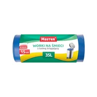 Worki na śmieci - VIXON IKA Worki na śmieci z taśmą 35l 15 szt - miniaturka - grafika 1