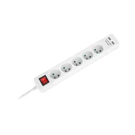 Listwy zasilające - Przedłużacz listwa sieciowa Off 5 gniazd 2xUSB 3m - miniaturka - grafika 1
