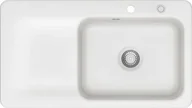 Zlewozmywaki - SYSTEMCERAM Zlewozmywak Juna 90 Polar, ceramiczny, korek manualny - miniaturka - grafika 1