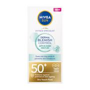 Balsamy i kremy do ciała - NIVEA Sun UV Face Derma Blemish Control Fluid SPF50+ Nawilżający Balsam Z Filtrem Do Skóry Z Niedoskonałościami 40ml - miniaturka - grafika 1