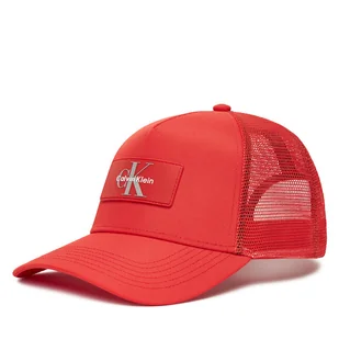 Czapka z daszkiem Calvin Klein Logo LV04D5025G Czerwony - Czapki męskie - miniaturka - grafika 1
