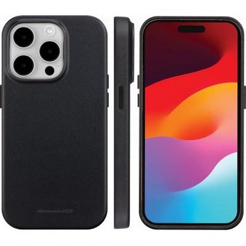 DBRAMANTE1928, Etui do Apple iPhone 15 Pro Max Roskilde, kompatybilne z MagSafe, czarne