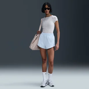 Damskie spodenki ze średnim stanem zdiagonalu Nike Sportswear Collection - Niebieski - Spodnie sportowe damskie - miniaturka - grafika 1