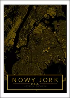 Plakaty - Galeria Plakatu, Nowy Jork mapa złota, 42x59,4 cm - miniaturka - grafika 1