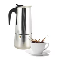 Zaparzacze i kawiarki - Stalowa kawiarka makinetka zaparzacz do kawy 450ml - miniaturka - grafika 1