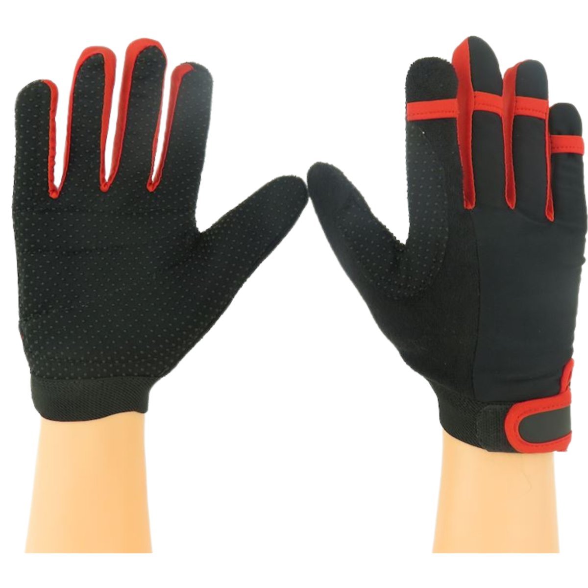 Rękawiczki rowerowe zimowe na rower VENTURA czerwone rozmiar M