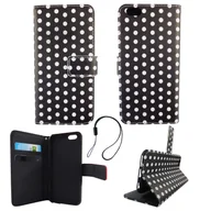 Etui i futerały do telefonów - Etui na telefon komórkowy Apple iPhone 6 / 6s Polka Dot Black White - miniaturka - grafika 1
