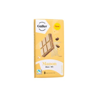Tabliczka białej czekolady z nadzieniem kawowym i prażonymi orzechami Galler Blanc Manon, 180 g - Kakao i czekolada - miniaturka - grafika 1