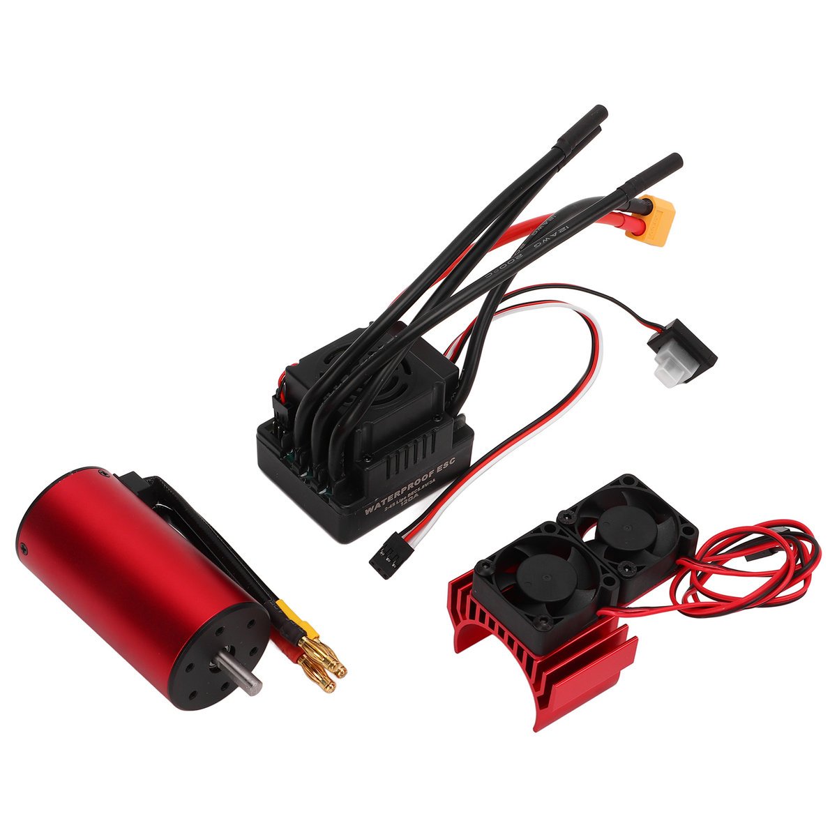Silnik bezszczotkowy wodoodporny S3670 2850KV 120A, regulator bezszczotkowy X