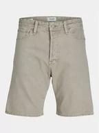 Spodenki męskie - Jack&Jones Szorty jeansowe Tony 12249043 Beżowy Loose Fit - miniaturka - grafika 1