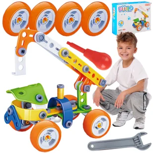 KLOCKI KONSTRUKCYJNE DŹWIG AUTO DO SKRĘCANIA 98 ELEMENTÓW U876 - Zabawki konstrukcyjne KLOCKI KONSTRUKCYJNE DŹWIG AUTO DO SKRĘCANIA 98 ELEMENTÓW U876 - Zabawki konstrukcyjne - miniaturka - grafika 1