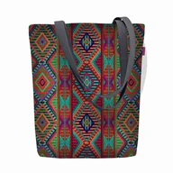 Torebki damskie - Płócienna torba z kolorowym motywem Sunny Jacali - miniaturka - grafika 1