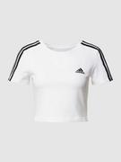 Koszulki i topy damskie - T-shirt krótki z paskami z logo model ‘BABY’ - miniaturka - grafika 1