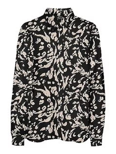 Bluzki damskie - VERO MODA Bluzka damska, Czarny/Aop: cila, S - grafika 1