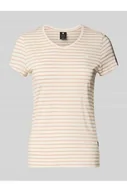 Koszulki i topy damskie - T-shirt o kroju slim fit z wzorem w paski model Stripe eyben - G-Star Raw - miniaturka - grafika 1