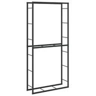 Wózki magazynowe - vidaXL Stojak na drewno opałowe, czarny, 100x30x209 cm, stalowy - miniaturka - grafika 1