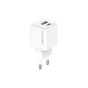 Ładowarki do telefonów - Forever ładowarka sieciowa GaN PD QC TC-08-20AC 1x USB-C 1x USB 20W biała - miniaturka - grafika 1