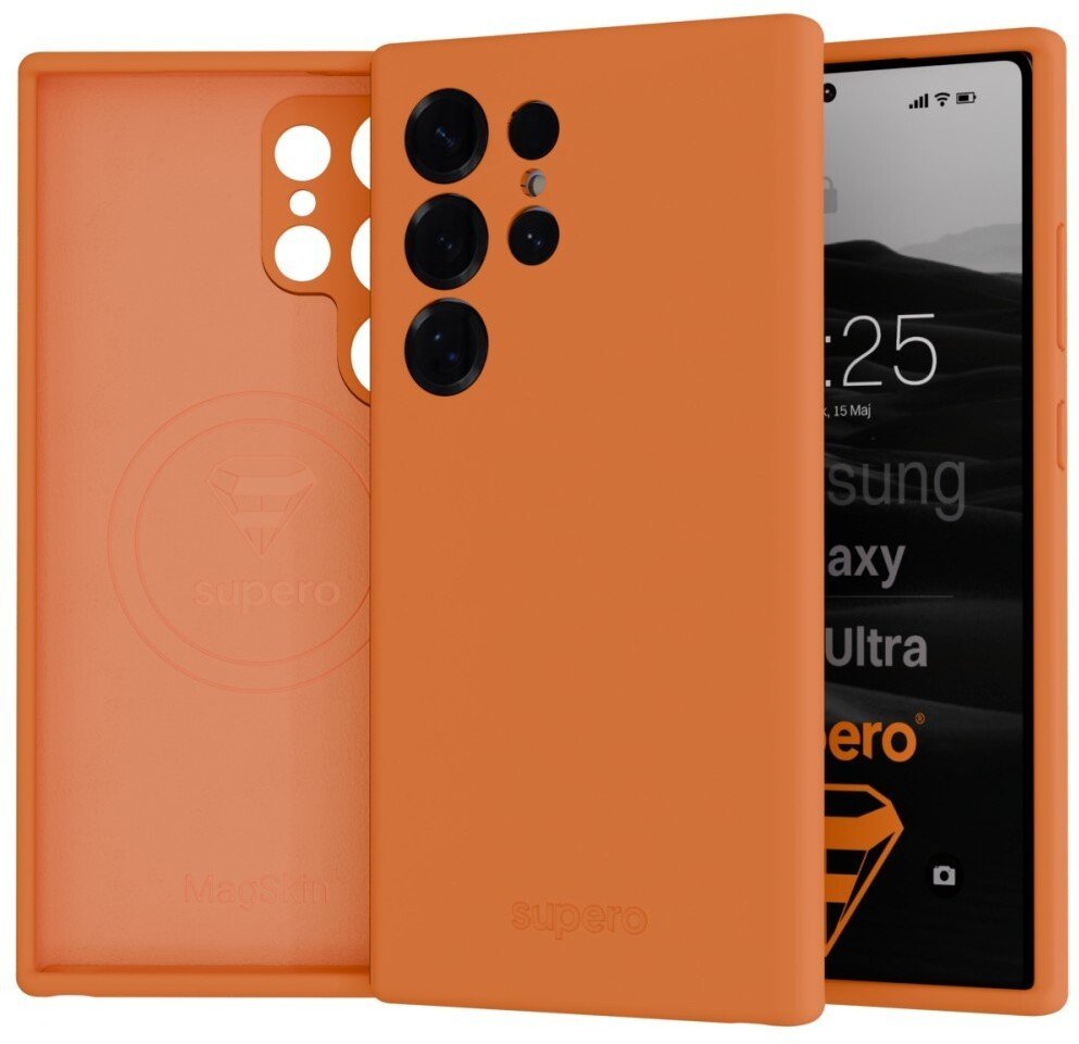SUPERO Etui silikonowe Supero MagSafe do Samsung Galaxy S24 Ultra, pomarańczowe