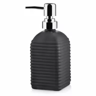 Pojemniki łazienkowe - Dozownik na mydło szklany pojemnik na płyn do naczyń czarny 450 ml kod: O-569396 - miniaturka - grafika 1
