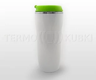 Kubek termiczny 350 ml LADY (biało-zielony) - Kubki termiczne - miniaturka - grafika 1