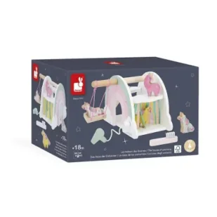 Drewniany domek jednorożców z 5 akcesoriami Jednorożce 18m+ Janod - Zabawki kreatywne - miniaturka - grafika 1