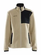 Kurtki damskie - Craft ADV EXPLORE PILE FLEECE kurtka polarowa damska XXL | czarny ecru | materiał z recyklingu | kieszenie na piersi z zamkiem błyskawicznym | bluza damska | odzież sportowa dla kobiet - miniaturka - grafika 1