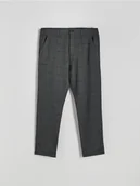 Spodnie męskie - Reserved - Spodnie chino slim z wiskozą - ciemnoszary - miniaturka - grafika 1