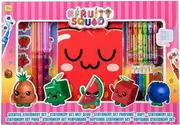 Kredki, ołówki, pastele i pisaki - Fruity Squad Pachnący mega zestaw notatnik z naklejkami, kredkami i pisakami - miniaturka - grafika 1