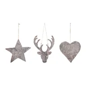 Dekoracje domu - Zestaw 3 dekoracji wiszących Côté Table Christmas Ecorce - miniaturka - grafika 1