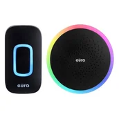 Systemy inteligentnych domów - Dzwonek bezprzewodowy EURA WDP-42A3 Czarny - miniaturka - grafika 1