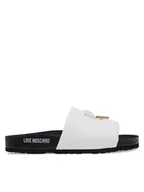 Klapki i japonki damskie - LOVE MOSCHINO Klapki JA28283G1MIE0100 Biały - miniaturka - grafika 1