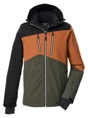 Kurtki narciarskie - Killtec Kurtka narciarska w kolorze oliwkowo-pomarańczowym - miniaturka - grafika 1