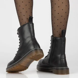 Glany ze skóry naturalnej Filippo GL429/23 BK - Glany damskie - miniaturka - grafika 7