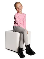 Rajstopy - Rajstopy dziewczęce bawełniane ażurowe szare 104-110 YOCLUB - miniaturka - grafika 1