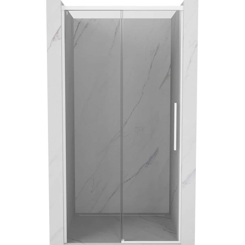 Mexen Rox drzwi prysznicowe rozsuwane 110 cm, transparent, białe - 8C2-110-000-20-00