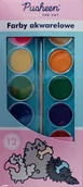 Farby i media malarskie - Farby akwarelowe PUSHEEN 12 kolorów + pędzelek - miniaturka - grafika 1
